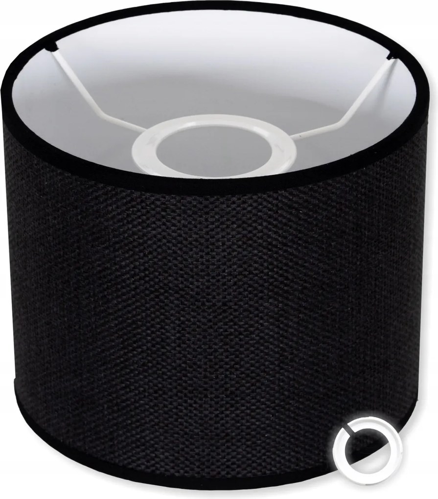 Stílusos fekete lenvászon lámpaernyő Lengyel minőség 22 cm lámpabúra csillár e14 e27