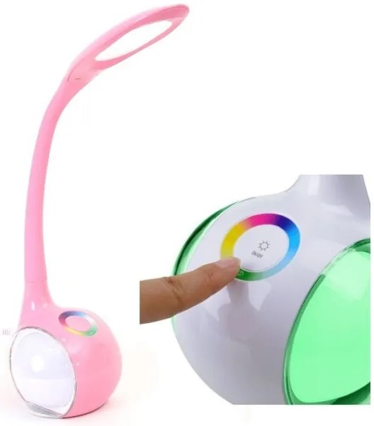 LED RGB Szabályozható asztali lámpa LED/7W/230V rózsaszín