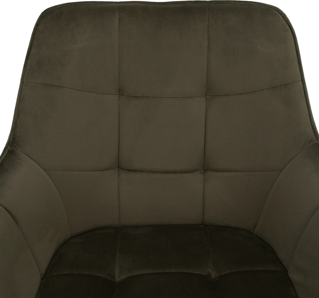 Design fotel, zöld Velvet/fekete, PETIN