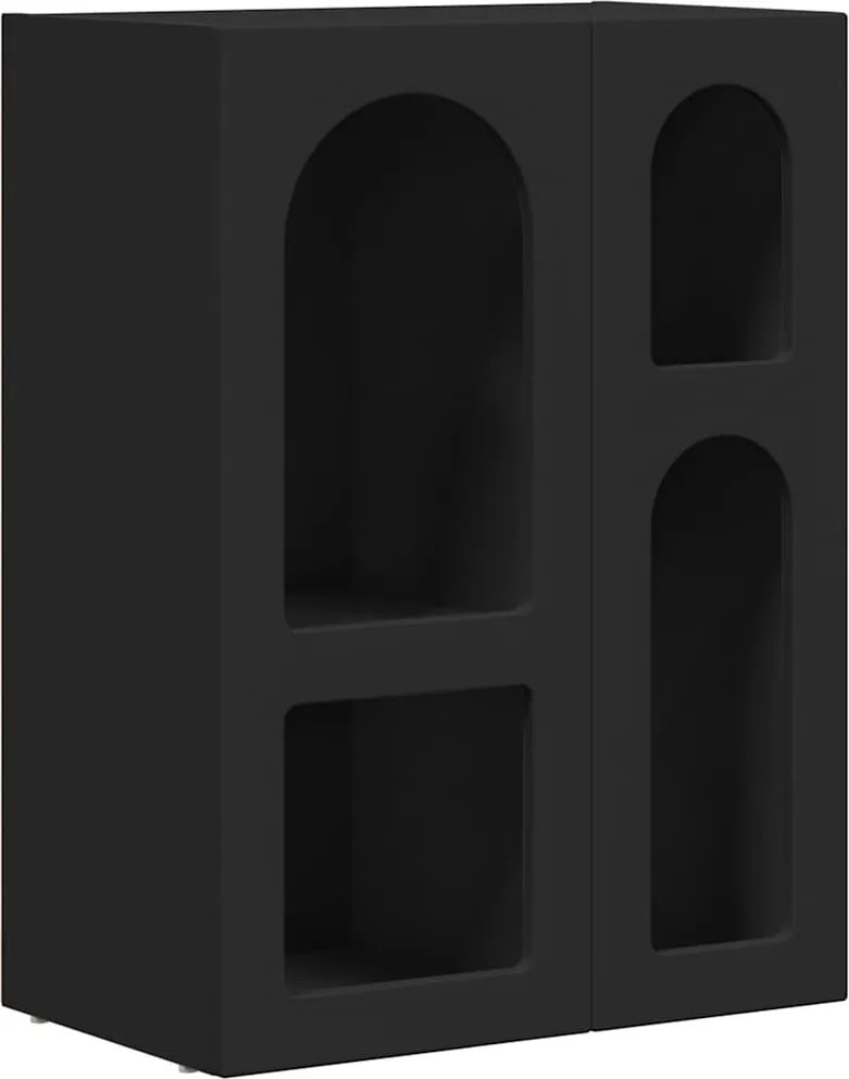 vidaXL Széf Fekete 59 x 35 x 80.5 cm Faanyag