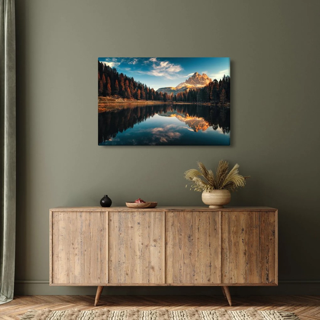 Kép - alpesi, olaszország, dolomitok, Antorno (90x60 cm)