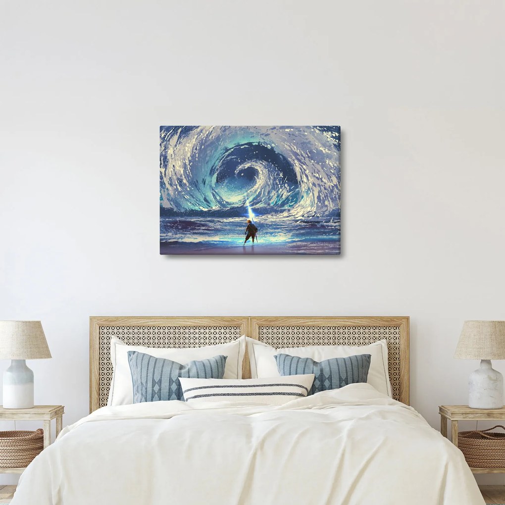 Kép - Illusztráció egy lándzsás fiúról (70x50 cm)