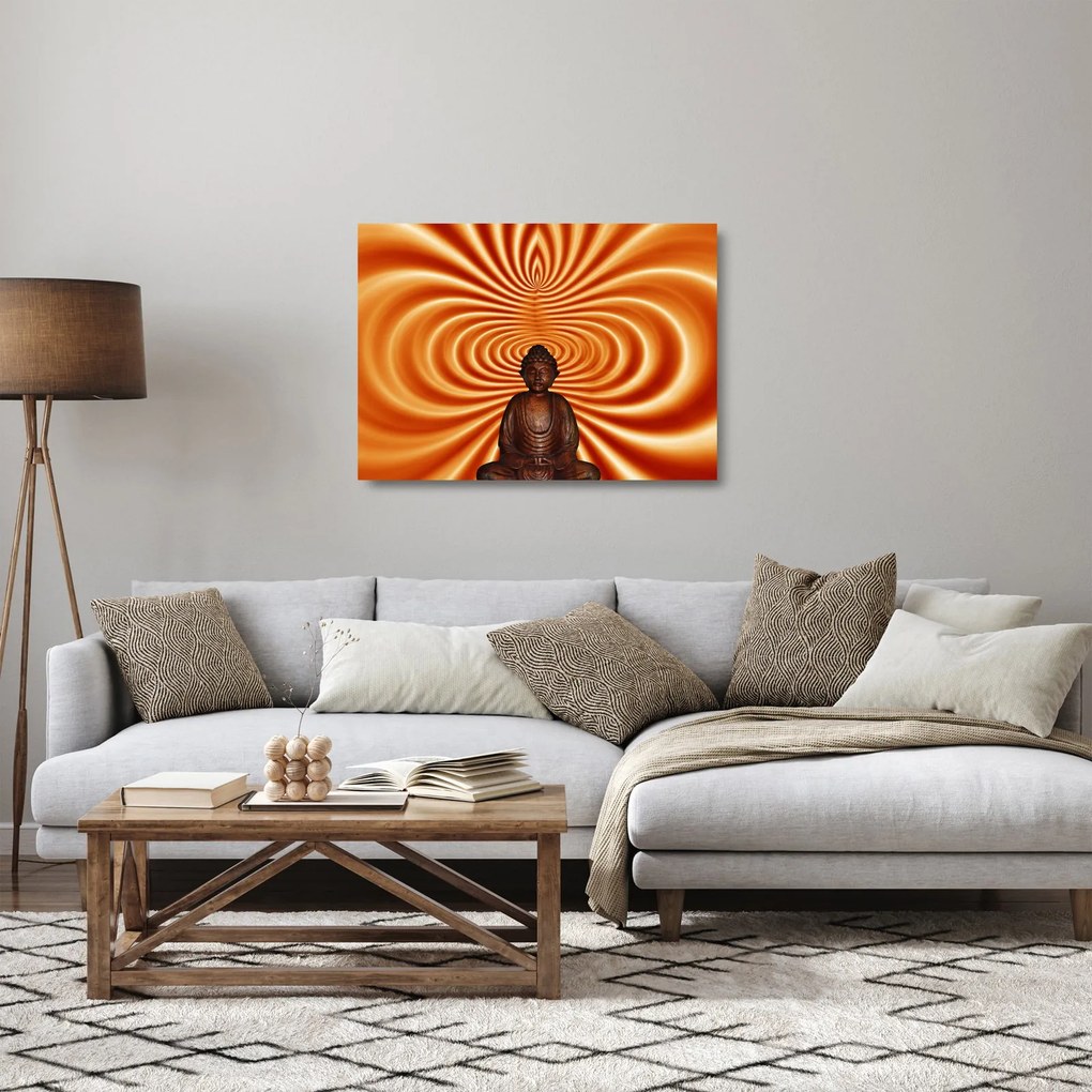 Egy szobrocska képe (üvegen) (70x50 cm)