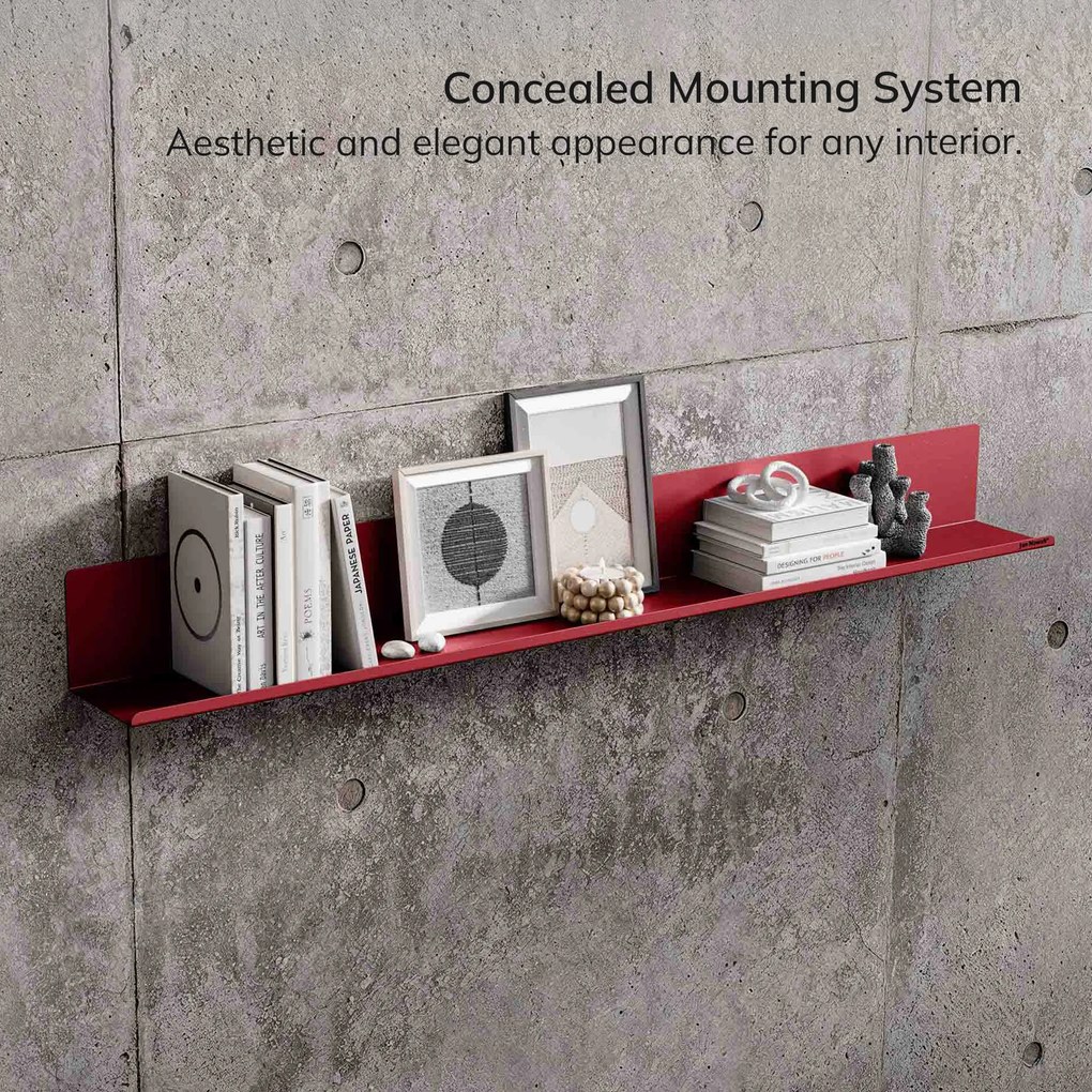 JOANNE fali polc 1200 mm, Modern: piros