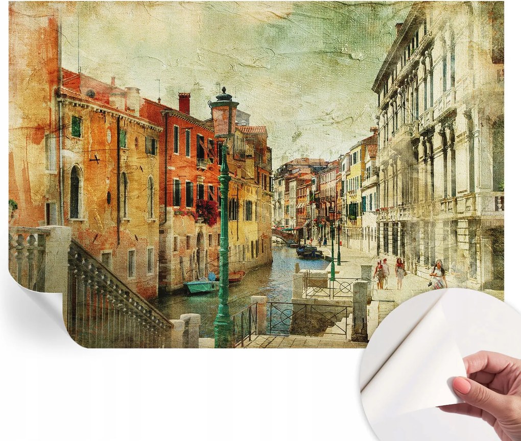 Öntapadós tapéta Divatos 3D fali ragasztóval Városi impresszió 208x146 cm