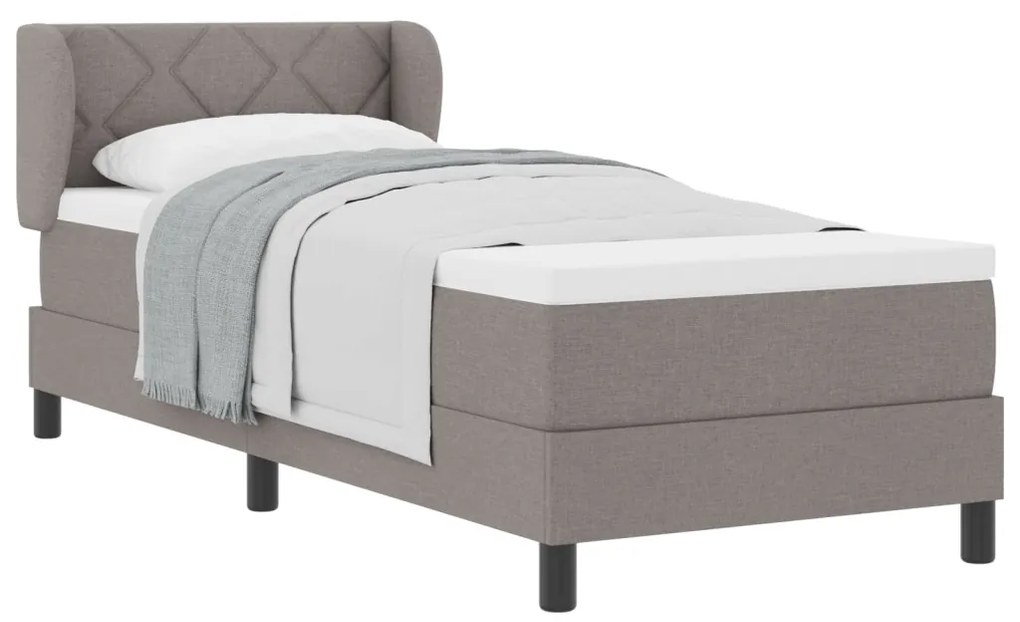 Boxspring Ágy Matrac 80x200 cm Taupe Szövet