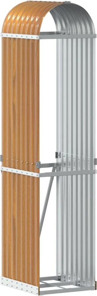 vidaXL fautánzatú horganyzott acél rönktartó 40 x 45 x 170 cm