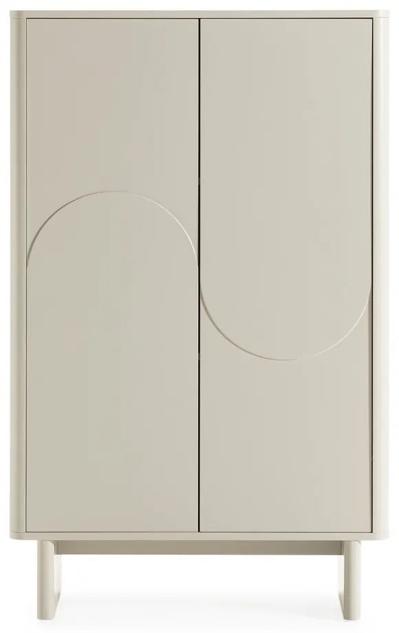 Krémszínű szekrény 80x130x40 cm Solei – MOME