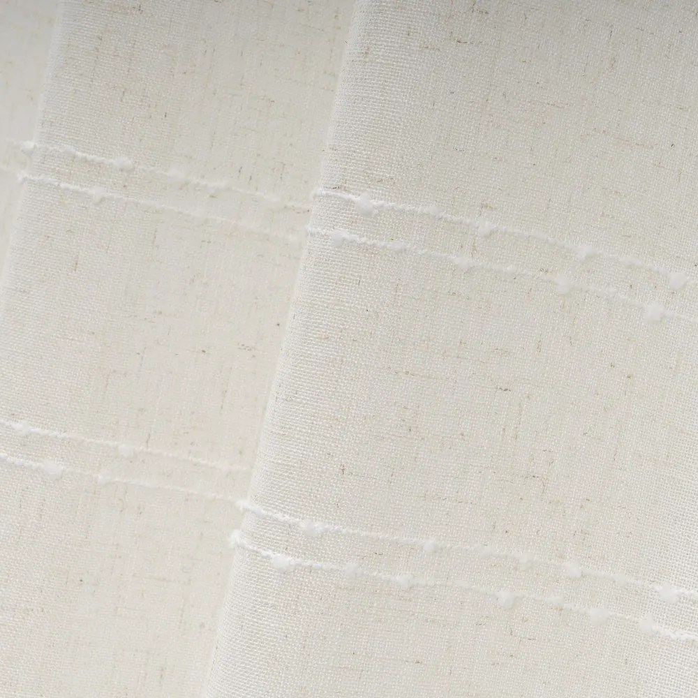 Fehér-bézs lenkeverék függöny 140x260 cm Nodes – Casa Selección
