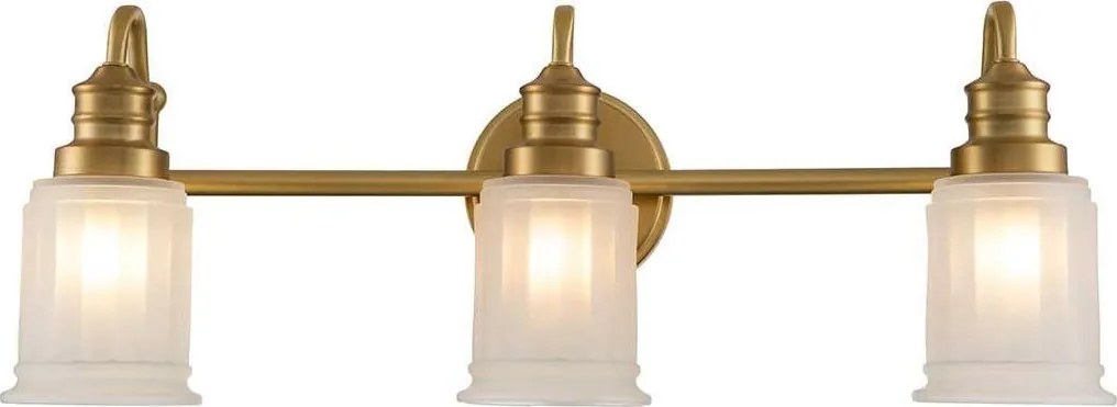 Quoizel QZ-SWELL3-BB-BATH-LED Fürdőszobai fali lámpa SWELL 3xG9/3W/230V IP44 aranyszínű