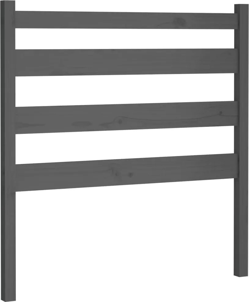 vidaXL szürke tömör fenyőfa ágyfejtámla 96 x 4 x 100 cm