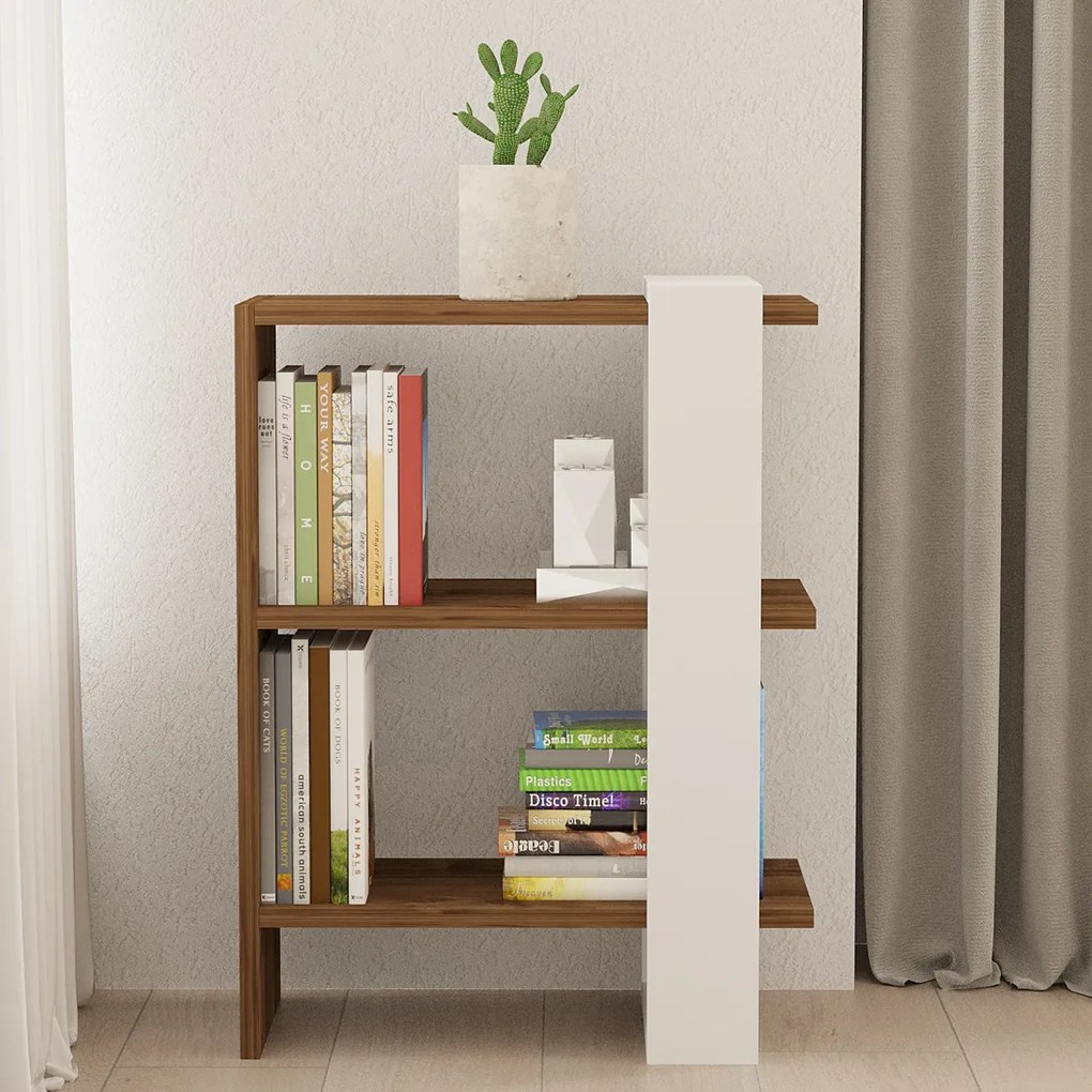 Könyvtár Gaye Walnut White