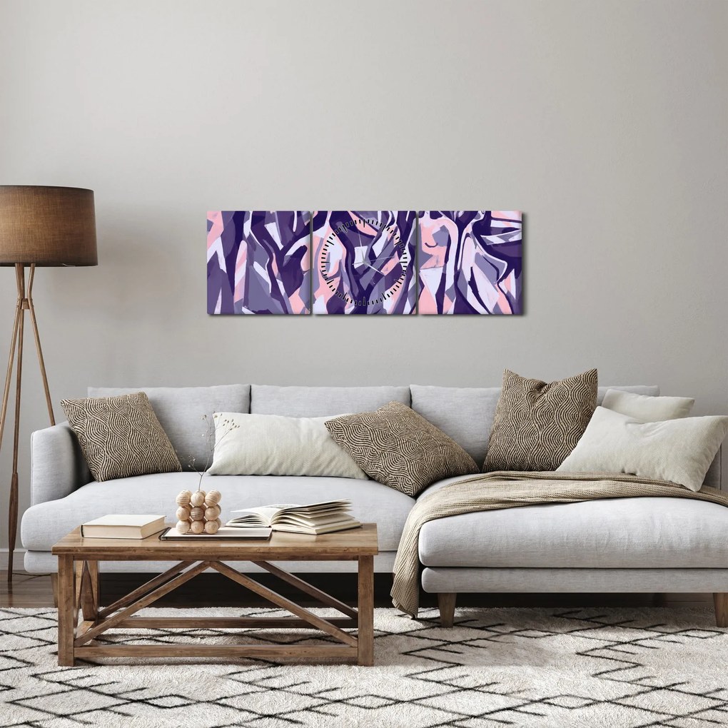 Kép - absztrakt nők (órával) (90x30 cm)