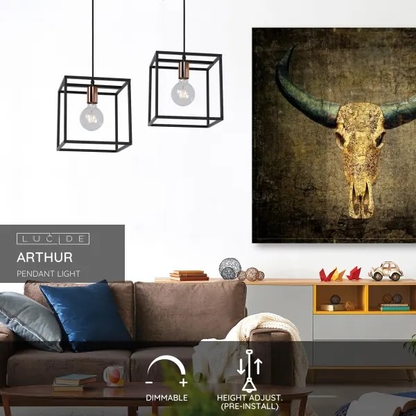 Lucide 08424/01/30 - Függeszték ARTHUR 1xE27/60W/230V