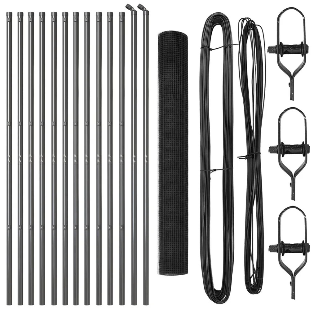 Hegesztett drótkerítés 13 poszttal Szürke 1.2x25 m Acél