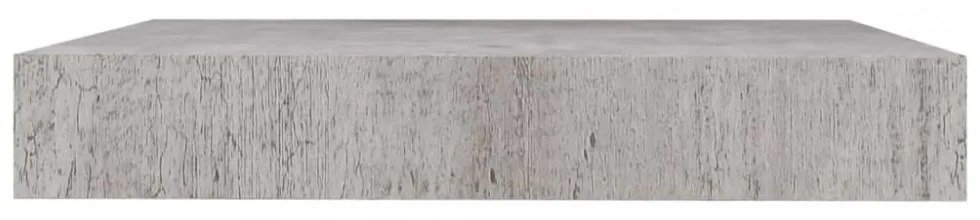 betonszürke MDF lebegő fali polc 23 x 23,5 x 3,8 cm