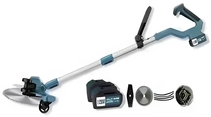 Akkus bozótvágó LCD kijelzővel HAYAMI HA-1041 + 2x akkumulátor + pengék + tartozékok