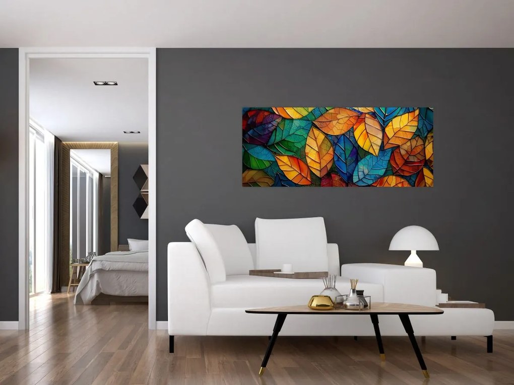 Kép - Levélmozaik (120x50 cm)