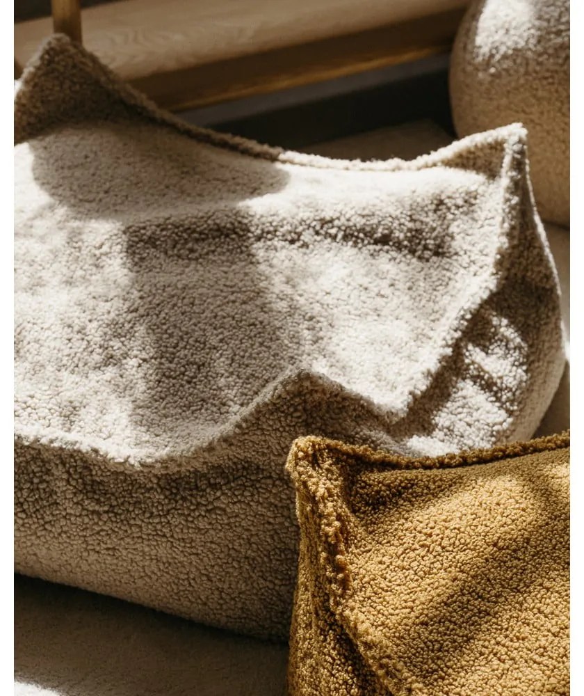 Barna buklé gyerek babzsákfotel Square – Wigiwama