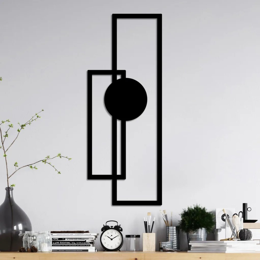 Fém fali dekoráció, 32×85 cm