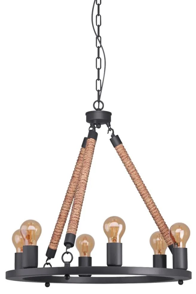 Eglo 49694 - Csillár láncon FINDLAY 6xE27/60W