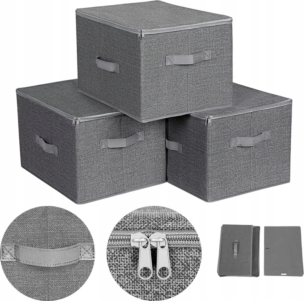 Tároló dobozok Organizer szekrényfedéllel Tároló doboz Szürke