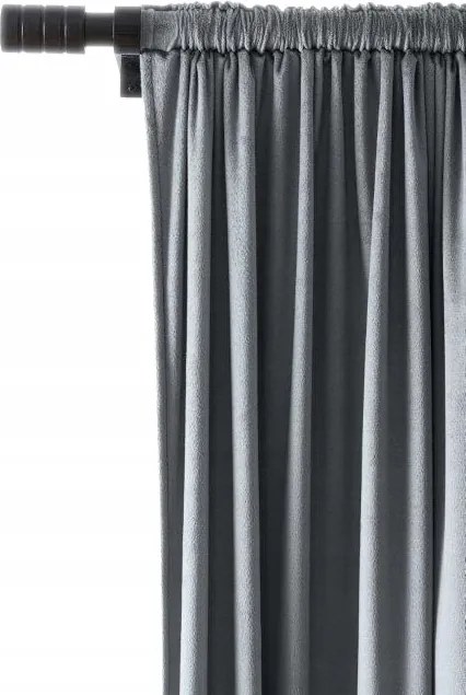 Velúr Függöny 140X270 Szalagos Velvet Velúr Acél
