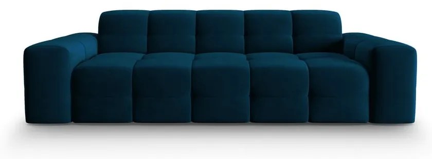 Sötétkék bársony kanapé 222 cm Kendal – Micadoni Home