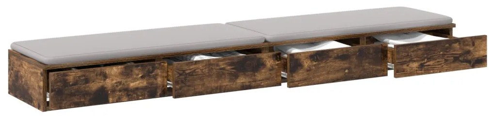 Ágyfiókok fiókkal Füstölt tölgy 180 x 36.5 x 16.5 cm Faanyag