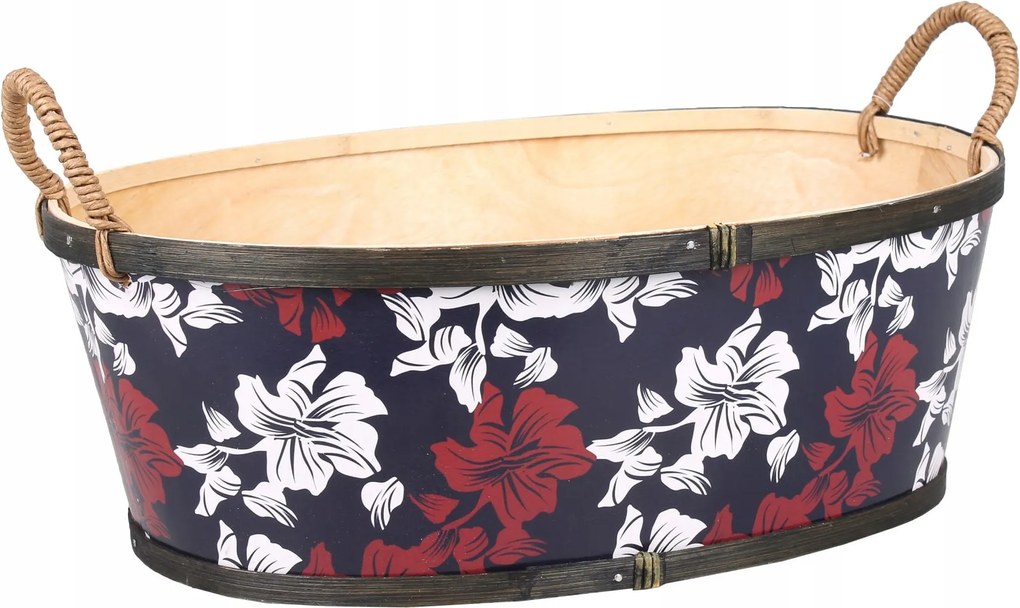 Ovális Ajándékkosár Fogantyúkkal 34x25x12/16 cm