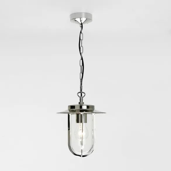 ASTRO 1096004 MONTPARNASSE Kültéri Függő Lámpa Nikkel, Átlátszó IP44