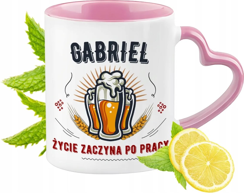 Gabriela Bögre Rózsaszín Szív Alakú Füllel Kávé Ajándék