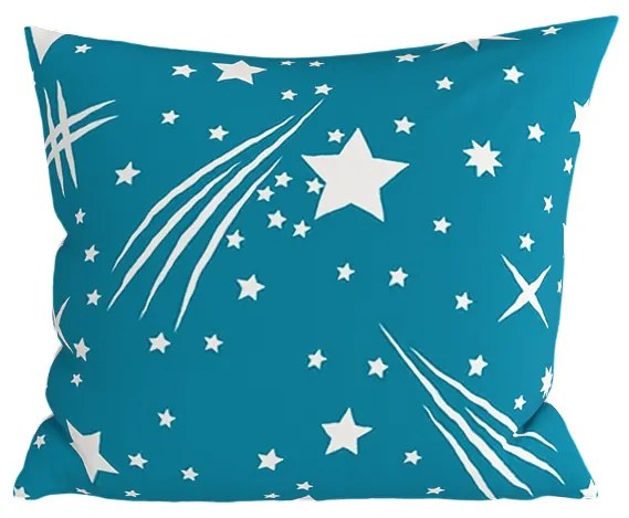 NIGHT SKY 2 db mikroszálas díszpárnahuzat szett 45x45 cm, türkiz