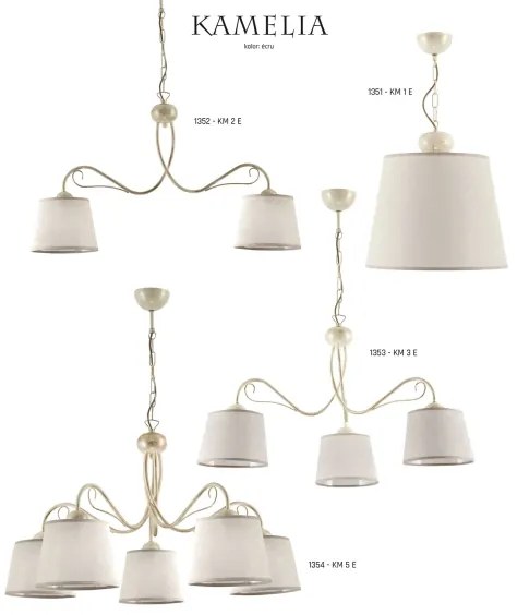 Jupiter 1353 - KM 3 E - KAMELIA 3xE27/60W/230V láncos csillár