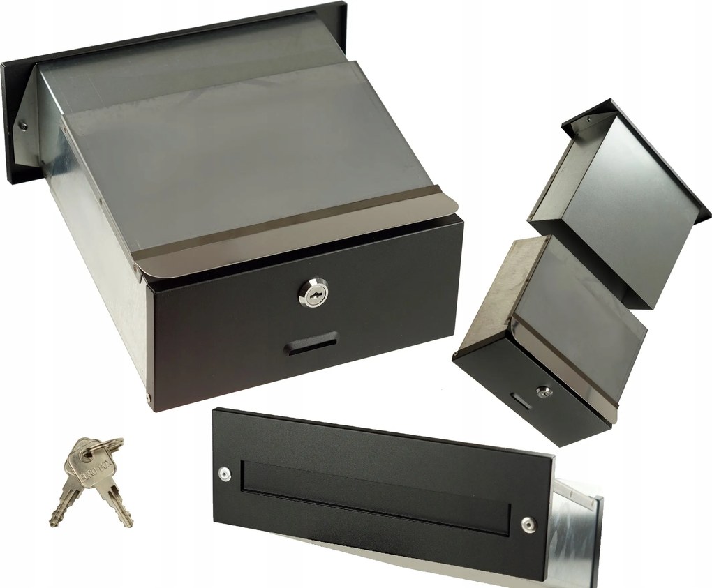 Befalazó Postaláda, Átmenő, Fekete