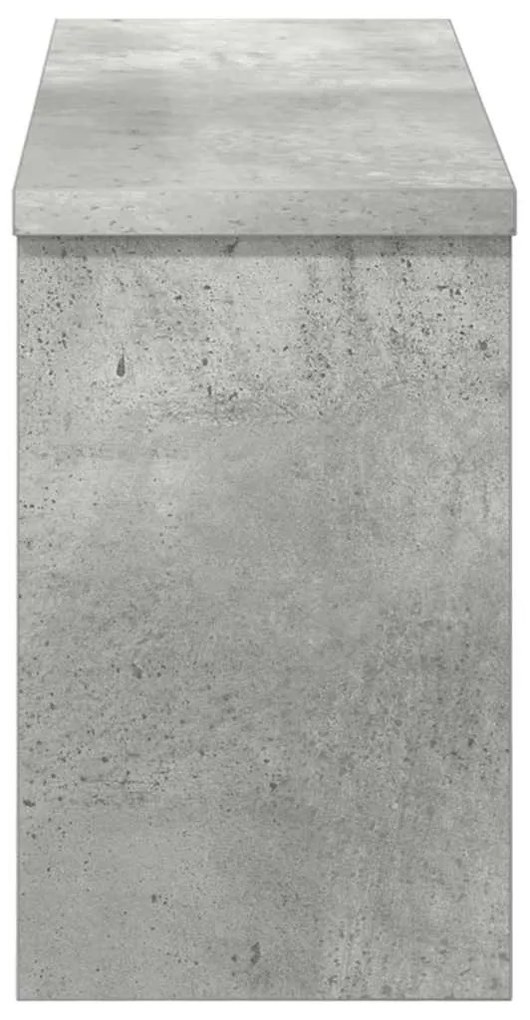 Fali Kabáthorog polcokkal Beton szürke 50 x 16 x 26 cm Faanyag