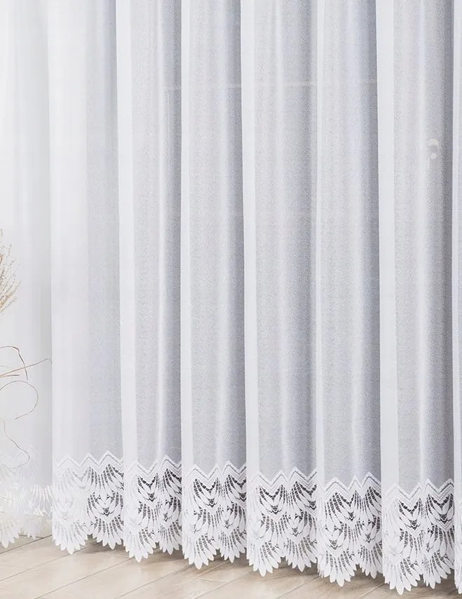 Függöny fagy háló kész szalag fehér függöny minta alul 200x170