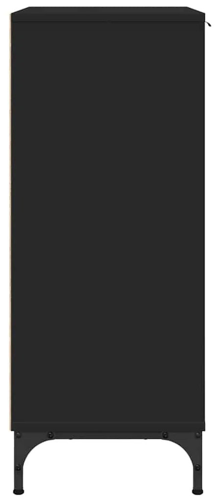 Széf fiókkal Fekete 89.5 x 33 x 82 cm Faanyag