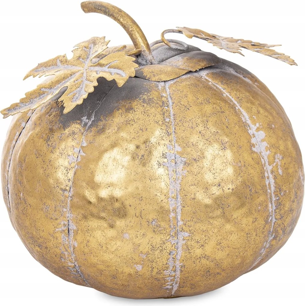 Arany tök dekoráció fém arany díszes figura ősz Halloween