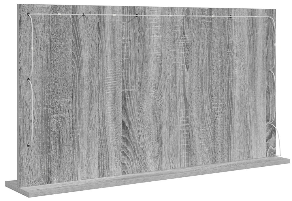 Pipere tükör Szürke sonoma Forgácslap, Üveg 100 x 55 x 18 cm