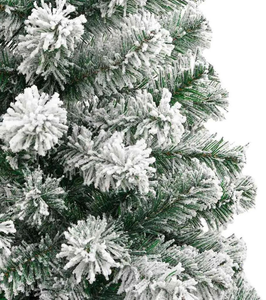 Műanyag Hajtogatós Karácsonyfa 300 LED-del Zöld és fehér 210 cm