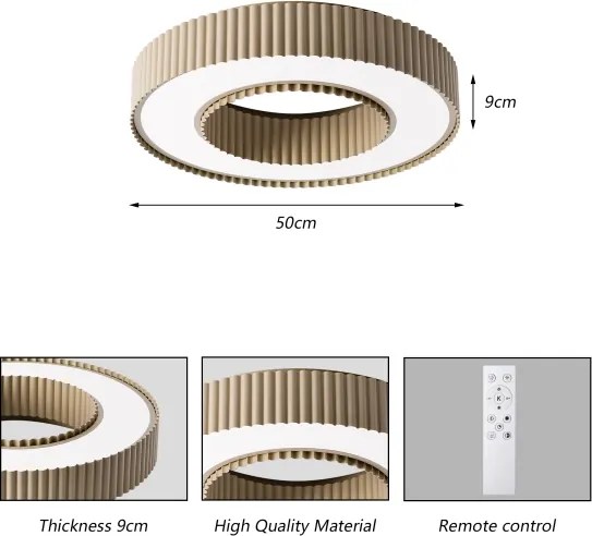 Brilagi - LED dimmelhető mennyezeti lámpa LUMIX LED/48W/230V 3000-6000K bézs színű, átmérő 50 cm + távirányító