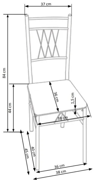 Étkezőgarnitúra FAUST fém/sonoma tölgy