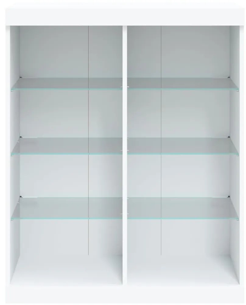 fehér tálalószekrény LED-világítással 81 x 37 x 100 cm