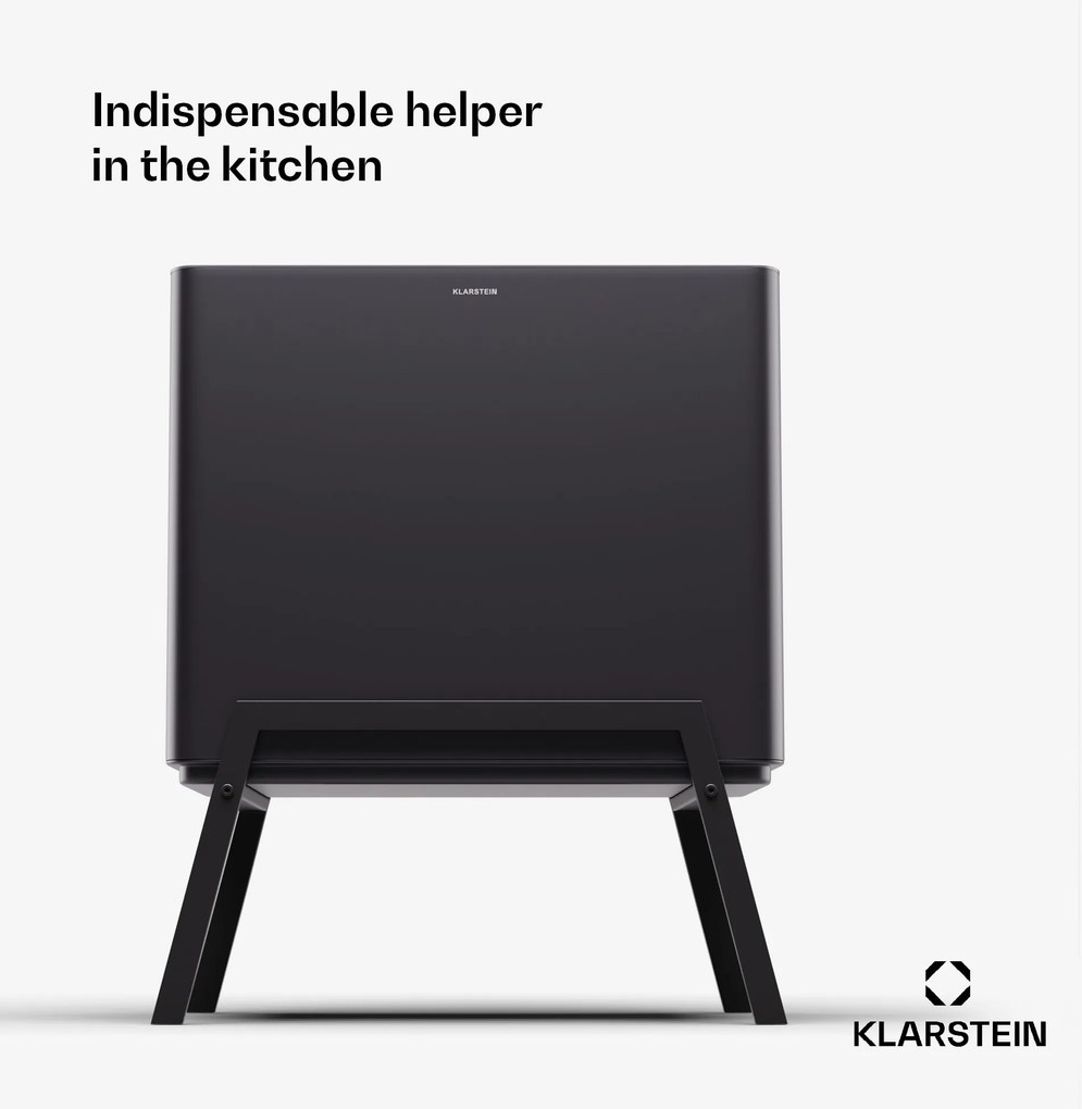 Klarstein Yuma, szemetes, 40 l, komposztálóval, lábakkal, szagszűrővel