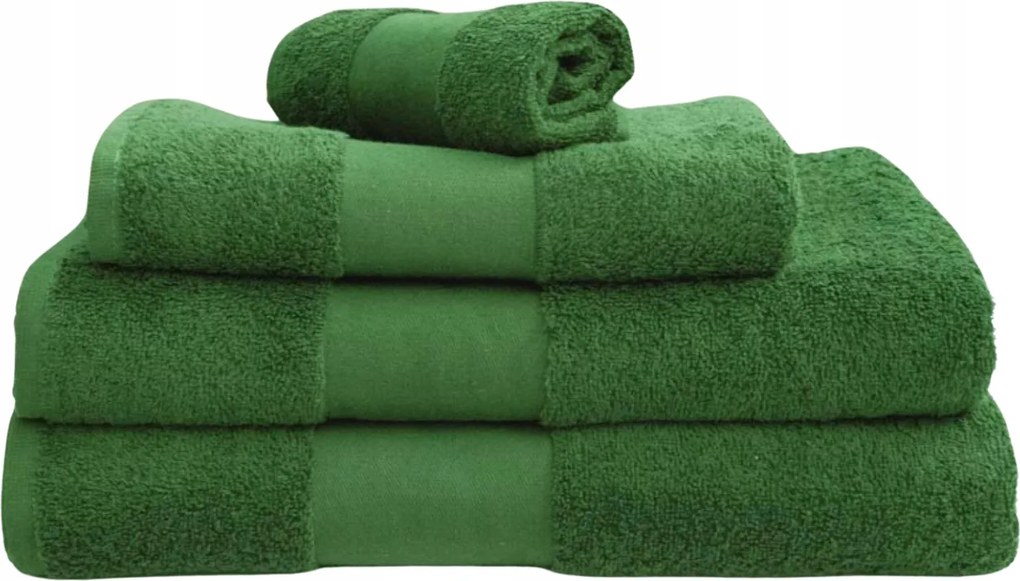 Frottír törölköző Pamut 450g 50 Szín 30x50 Zöld