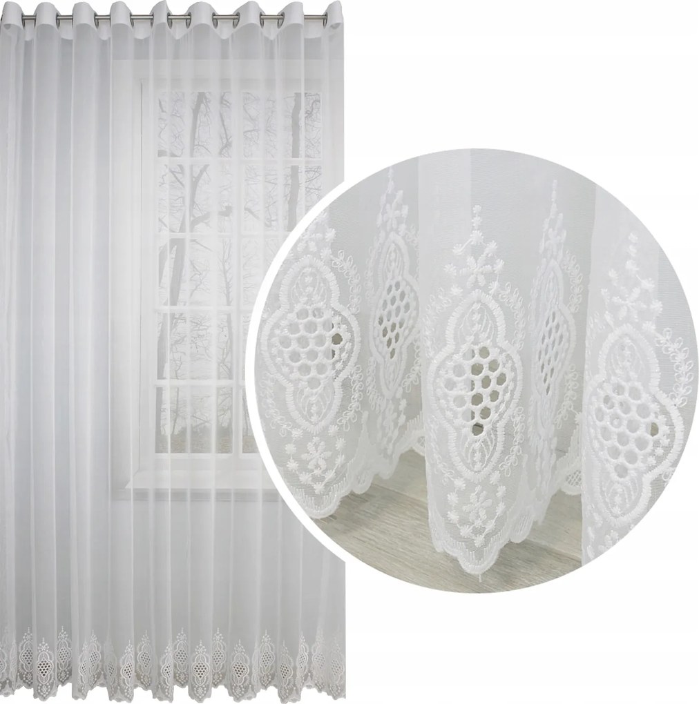 Függöny Napellenző Hímzés Alul Függöny 500x250 cm