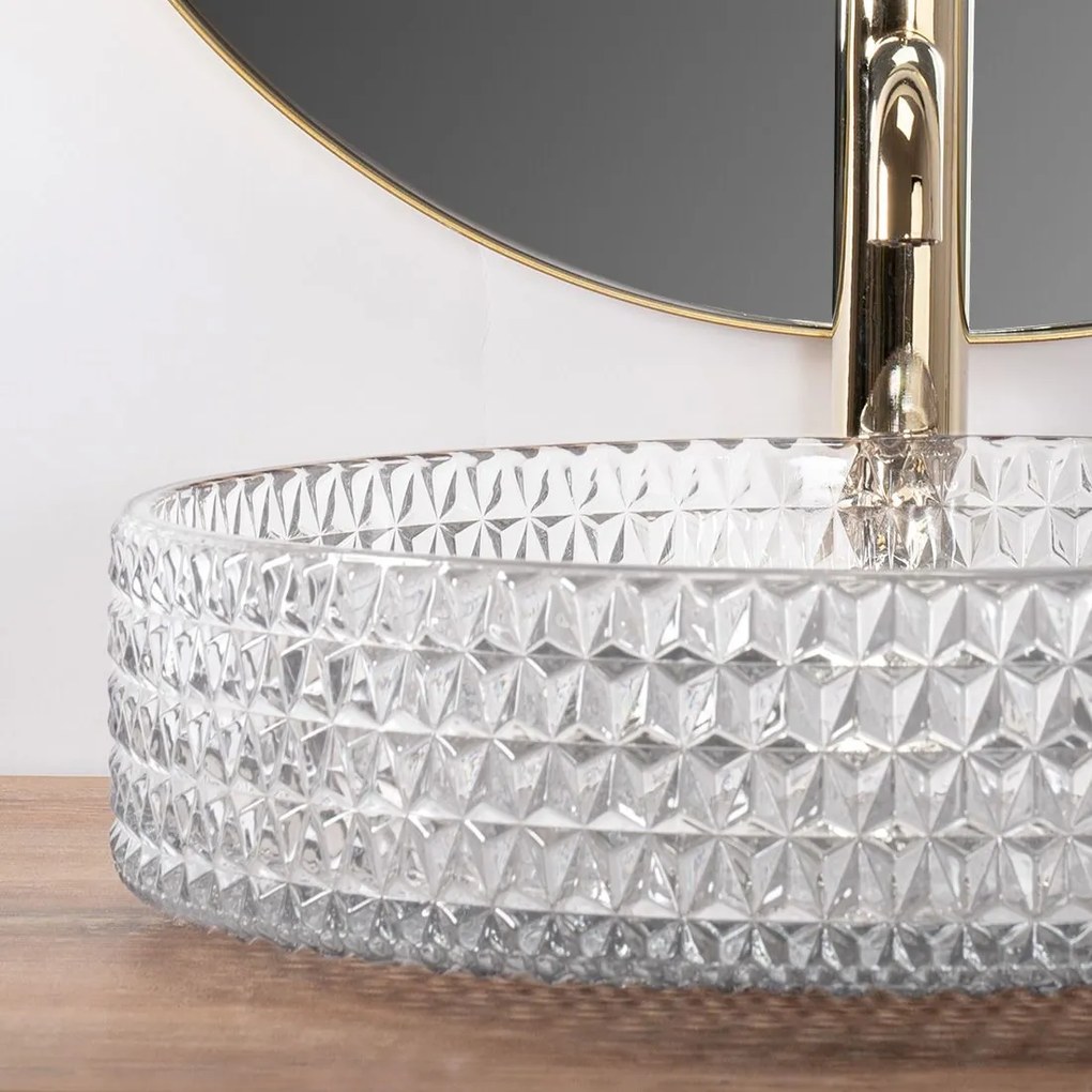 Pultos mosdókagyló Rea Cristal Transparent 39