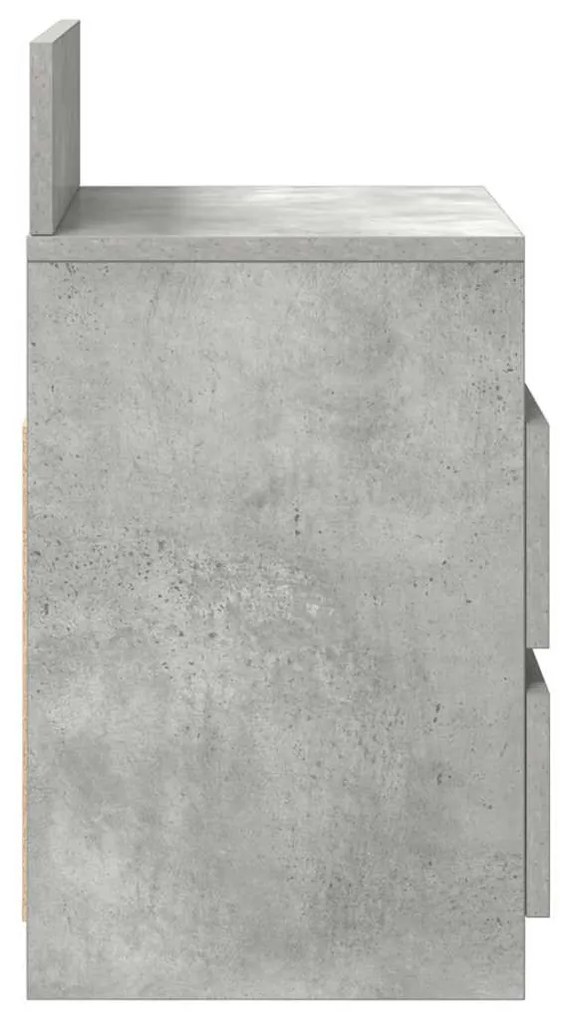 betonszürke éjjeliszekrény 2 fiókkal 40x33x60 cm