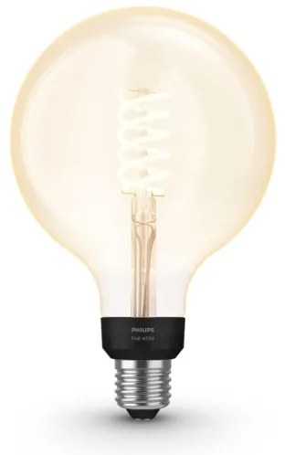 LED Szabályozható izzó Philips Hue WHITE FILAMENT G125 E27/7W/230V 2100K